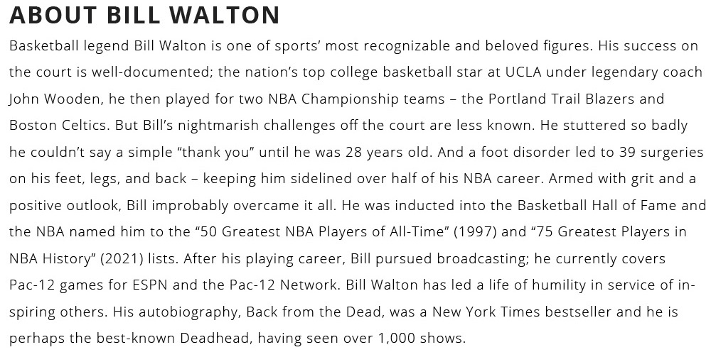 Bill Walton - D'Amelio Network